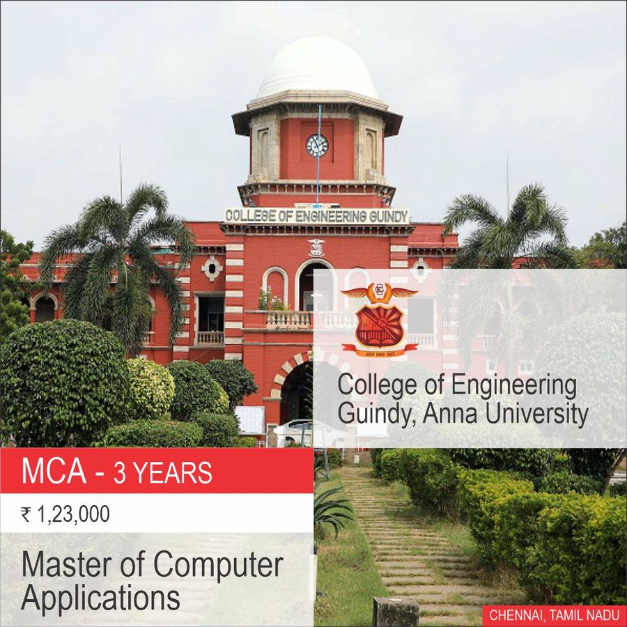 MCA at College of Engineering Guindy, Anna University, Chennai